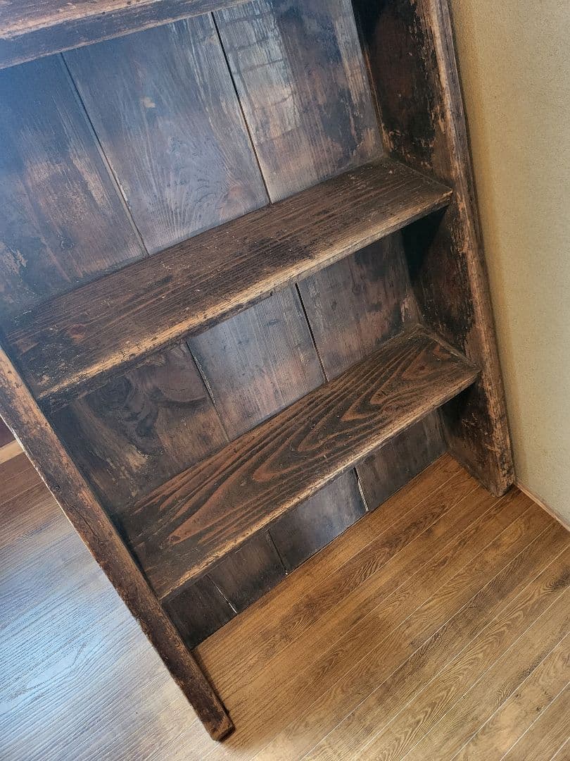 木製 階段　4段　古民家　飾り棚　展示台　什器　アンティーク