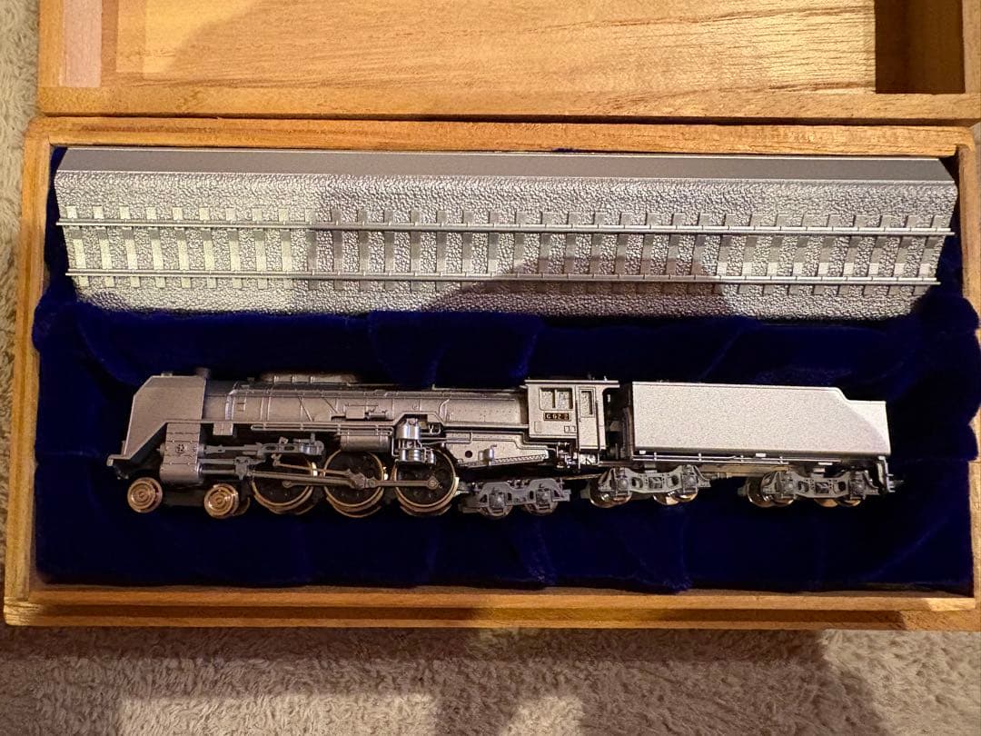 KATO 蒸気機関車 C62-2 金属製 精密模型 木箱入り レール付き