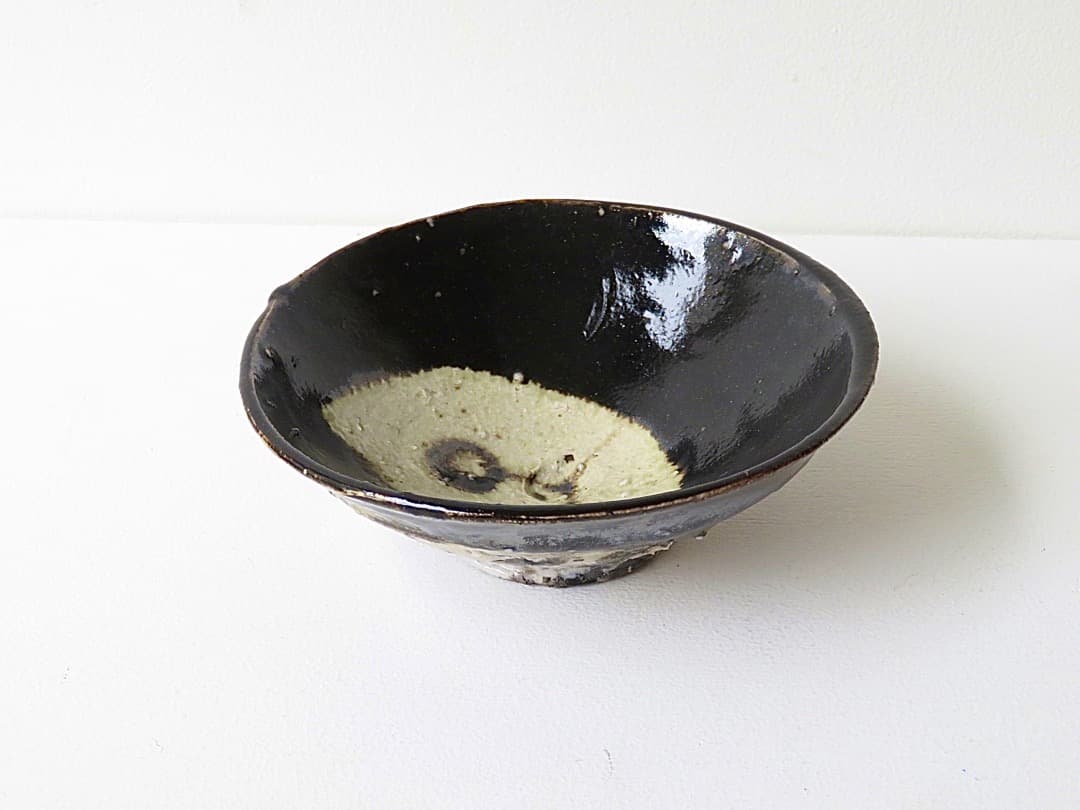 【値下‼︎】◆希少作◆中島勝乃利『引出し黒織部盌』【師：鯉江良二】