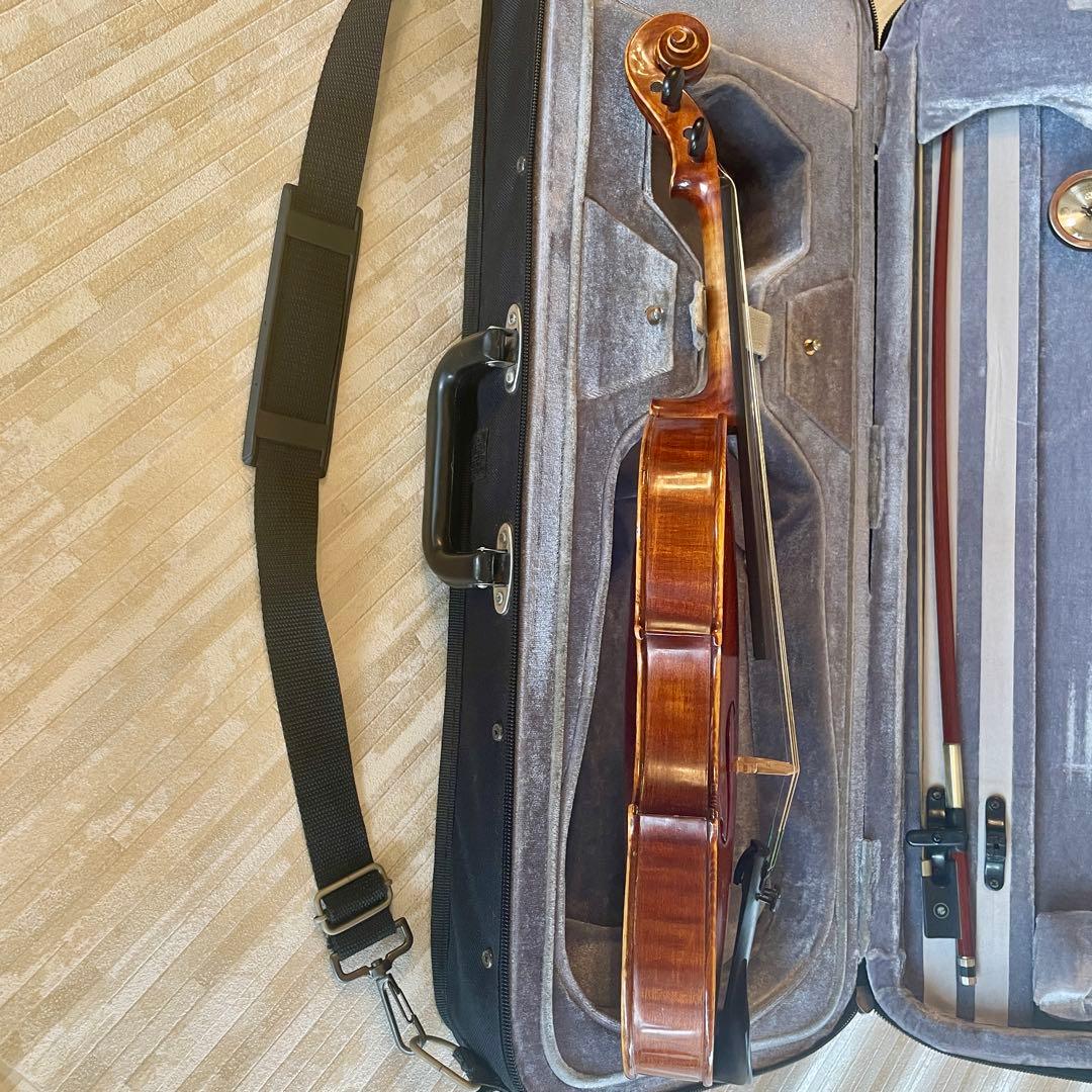 1/4 バイオリン 6点セット　本体 ケース　弓　肩あて　松ヤニ　楽譜留クリップ