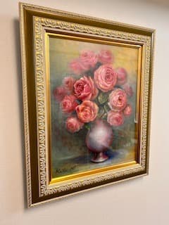 中島敏春★【薔薇】★真作保証★ 1点物/原画★キャンバスF6号★直筆サイン★