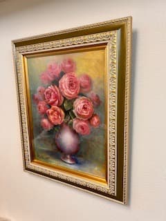 中島敏春★【薔薇】★真作保証★ 1点物/原画★キャンバスF6号★直筆サイン★