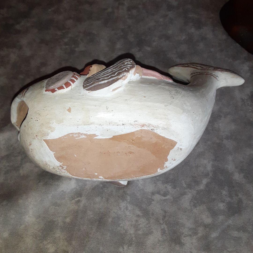 ペルー　彩色土器　クジラ　インカ