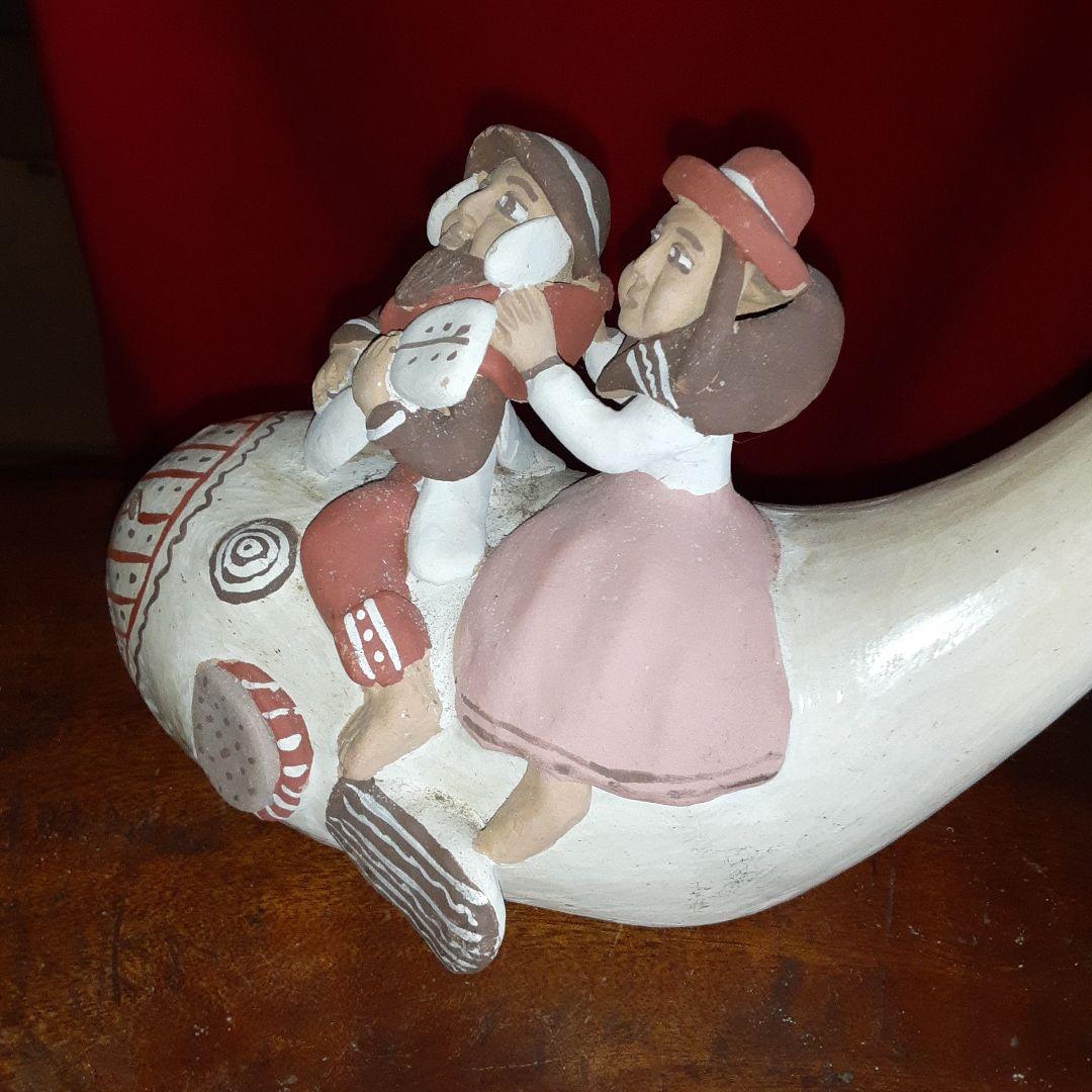 ペルー　彩色土器　クジラ　インカ