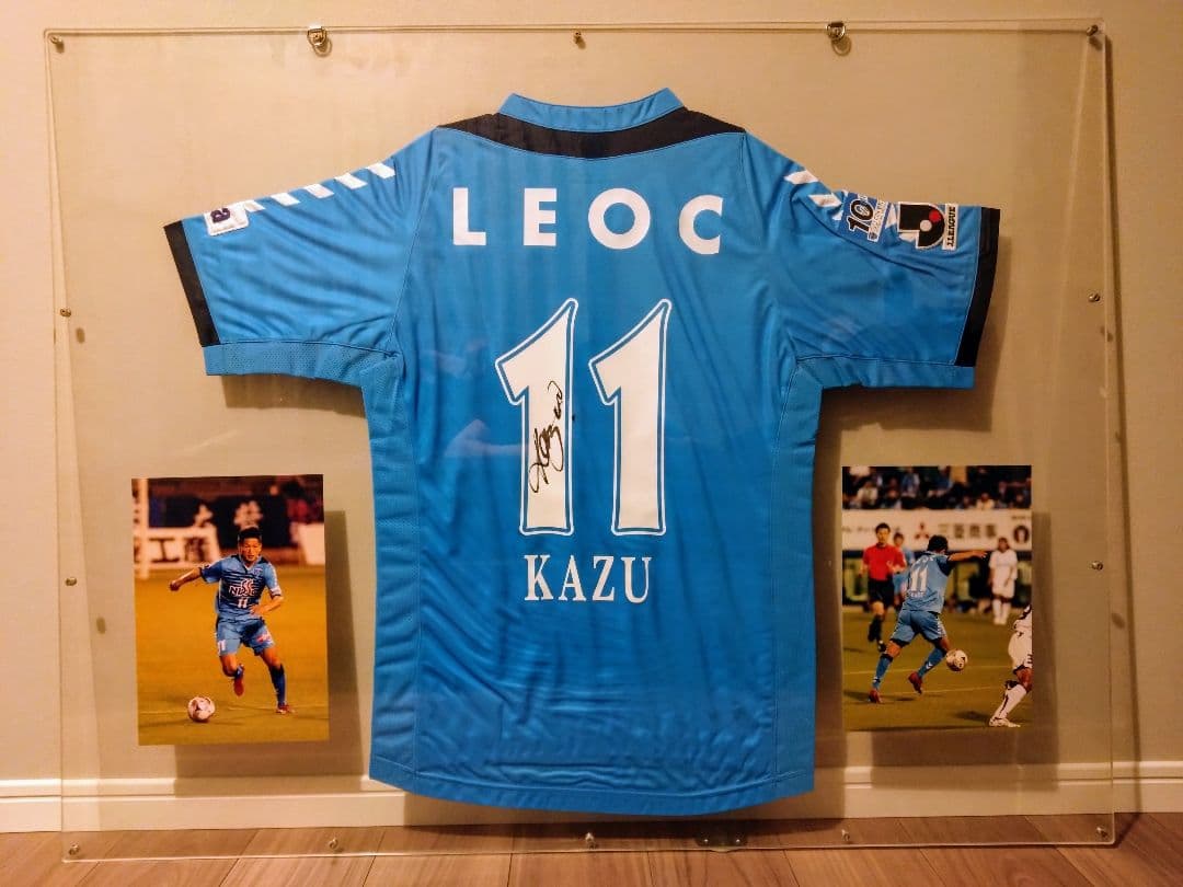 【フレーム付き】三浦知良 直筆サインユニフォーム