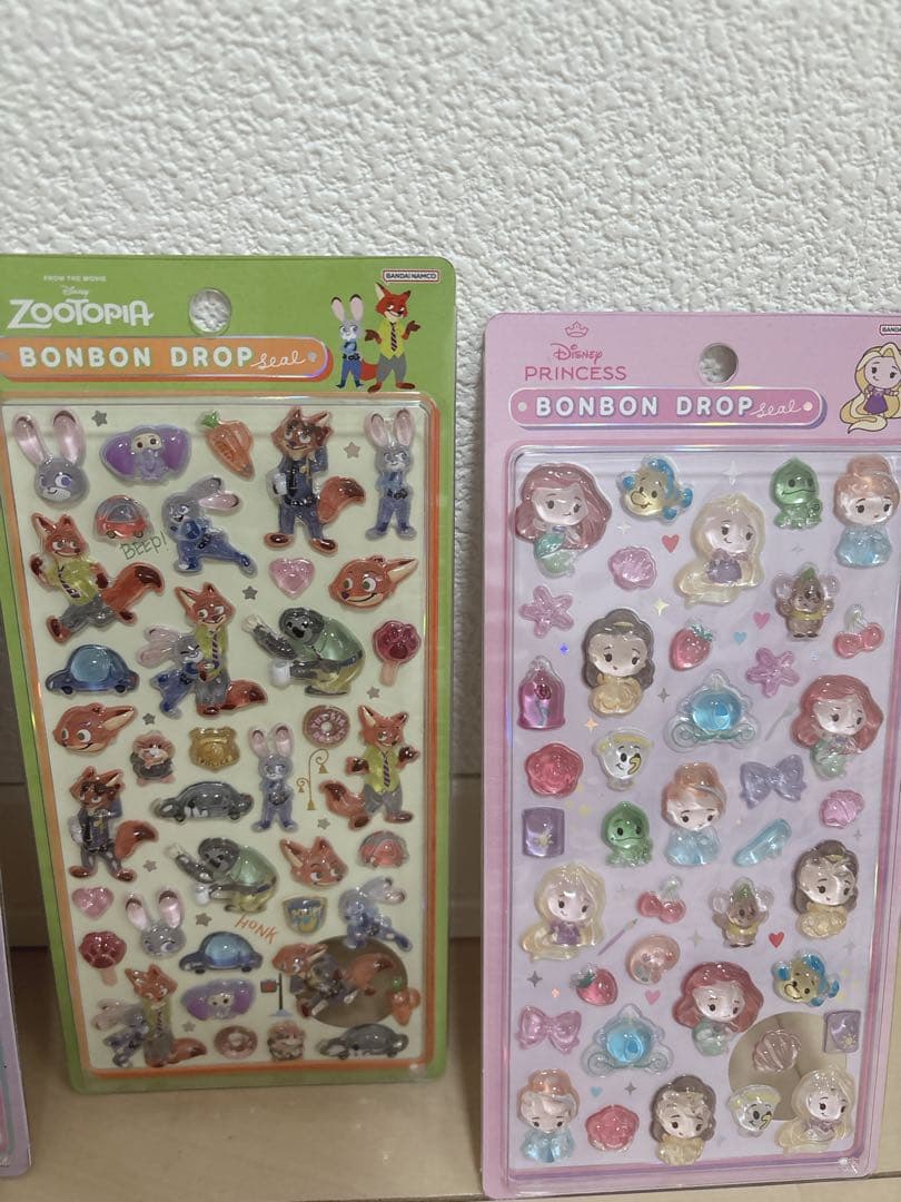 ディズニーボンボンドロップシール6パックセット