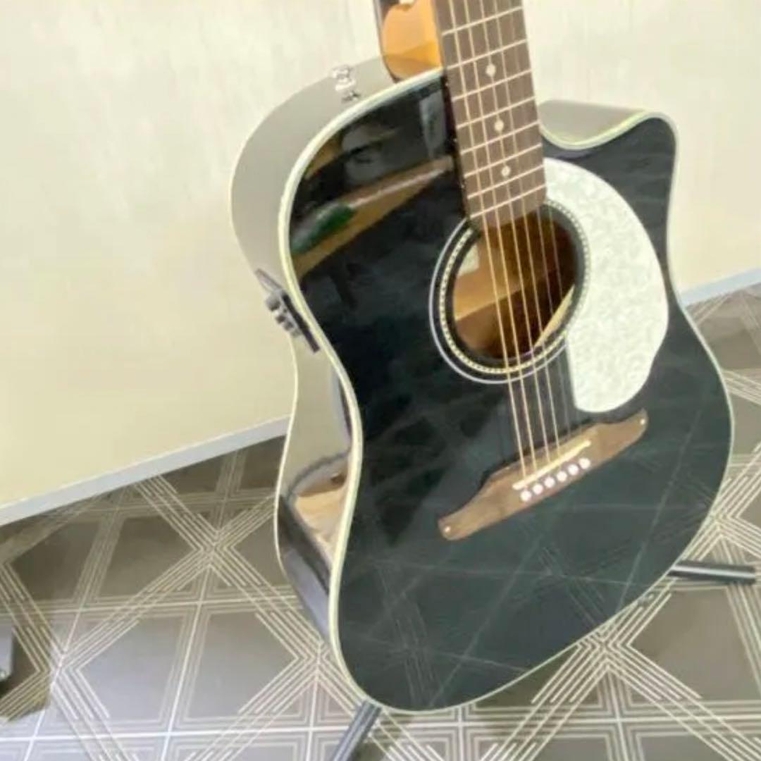 アコースティックギター ブラック fender