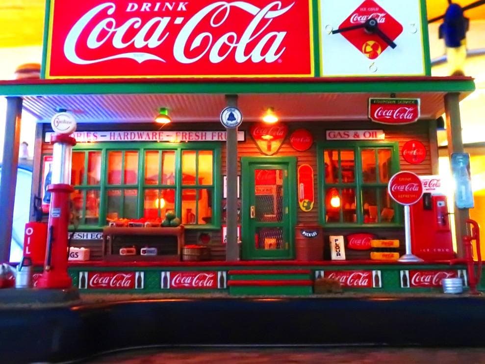 コカコーラ★オールドストア ジオラマクロック アメリカンダイナー ルート66