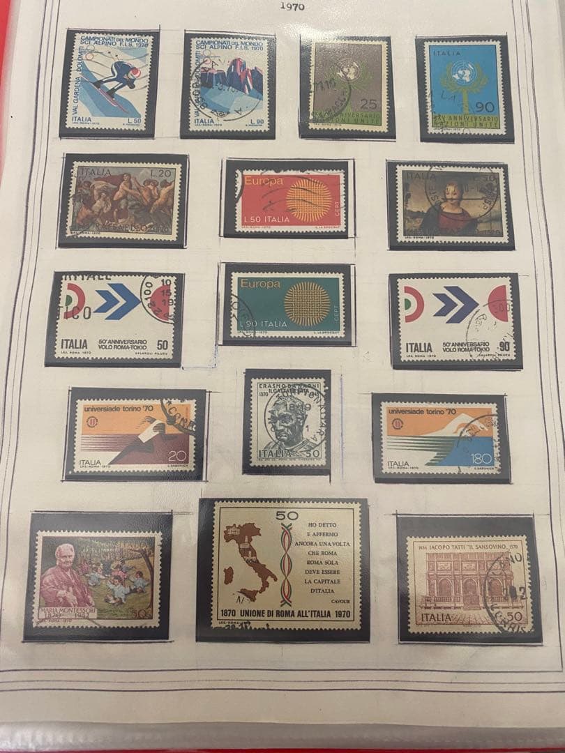 (N36) 切手コレクション イタリアの切手127枚