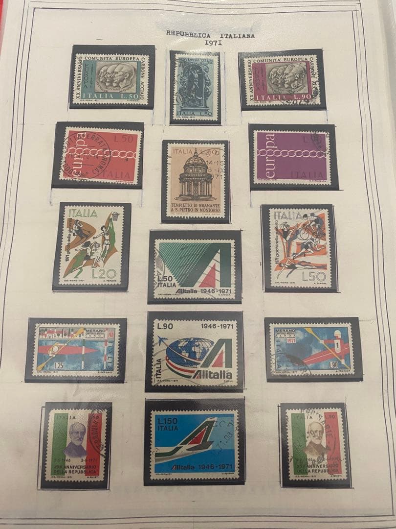 (N36) 切手コレクション イタリアの切手127枚