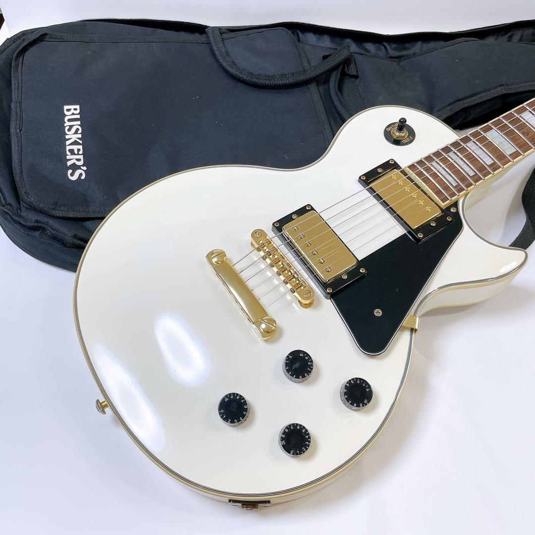 BUSKER'S バスカーズ　レスポール　白　ホワイト　ケース付き