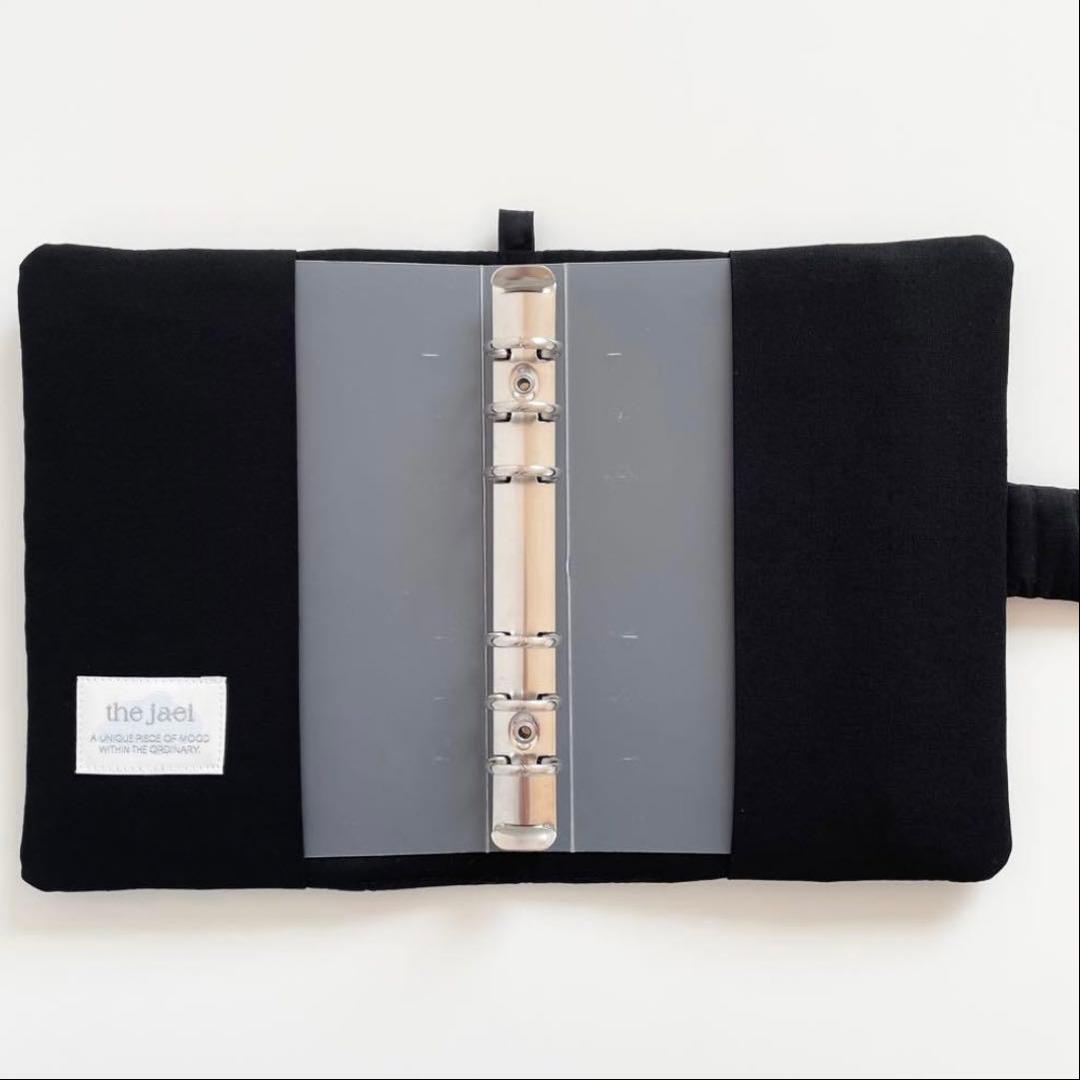 早い者勝ち　韓国　バインダー　カバー　貯金　現金管理　ブラック　コースター