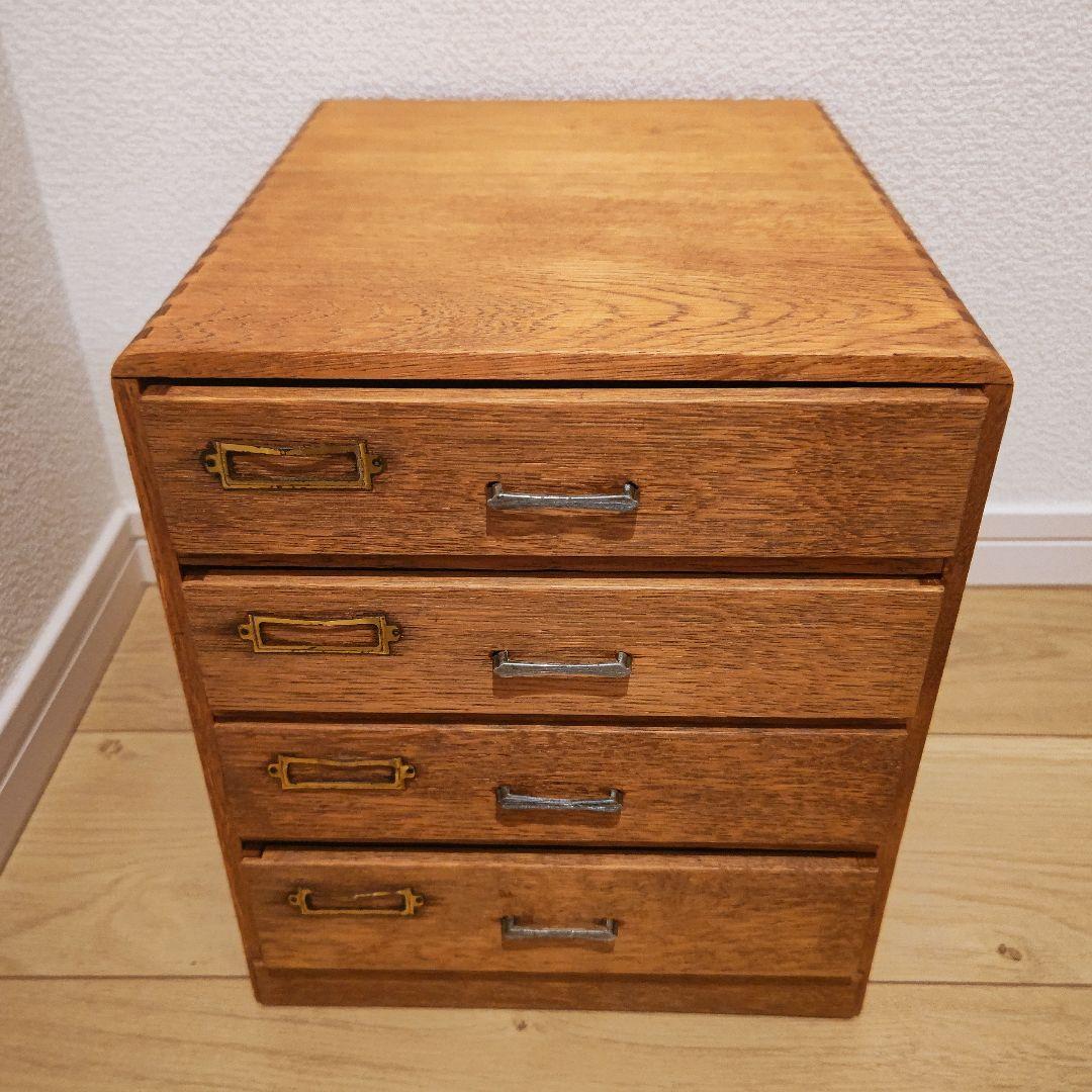 リペア済 美品　 4段小引き出し　 昭和レトロ アンティーク　引き出し　年代物