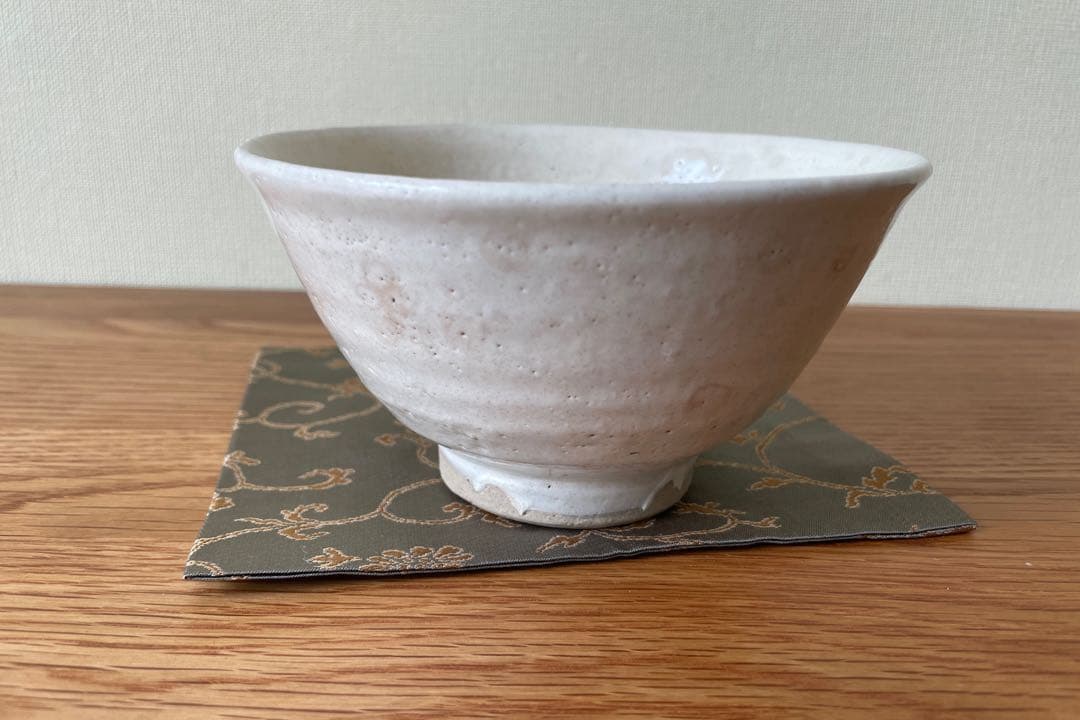 高麗茶碗 雨漏手写（加藤 錦雄衛作）共箱 【茶道用抹茶碗】