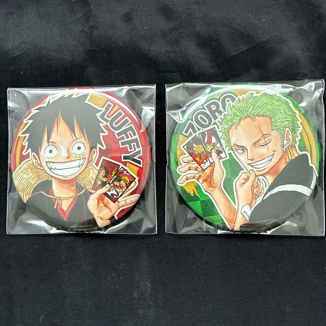 ワンピース　ルフィ　ゾロ　花札　ジャンプフェスタ　缶バッジ