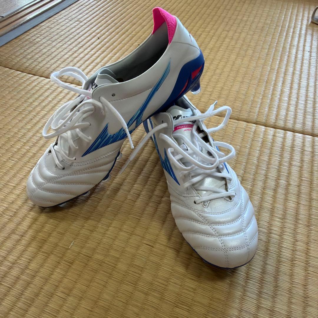 Mizuno サッカーシューズ スパイク ホワイト/ブルー/ピンク