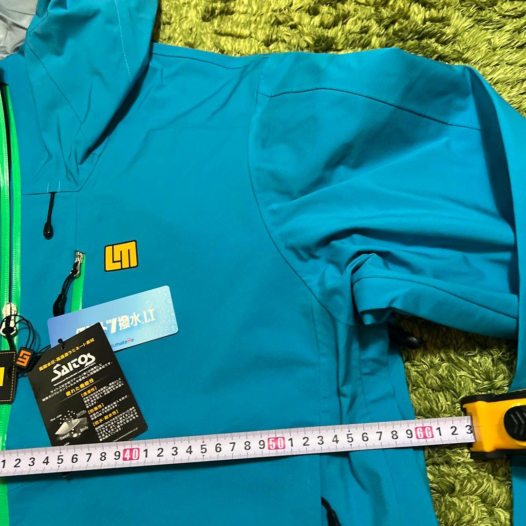 新品Lサイズ　高機能ラウドマウスゴルフメンズダントツ撥水レインウェア　ブルー
