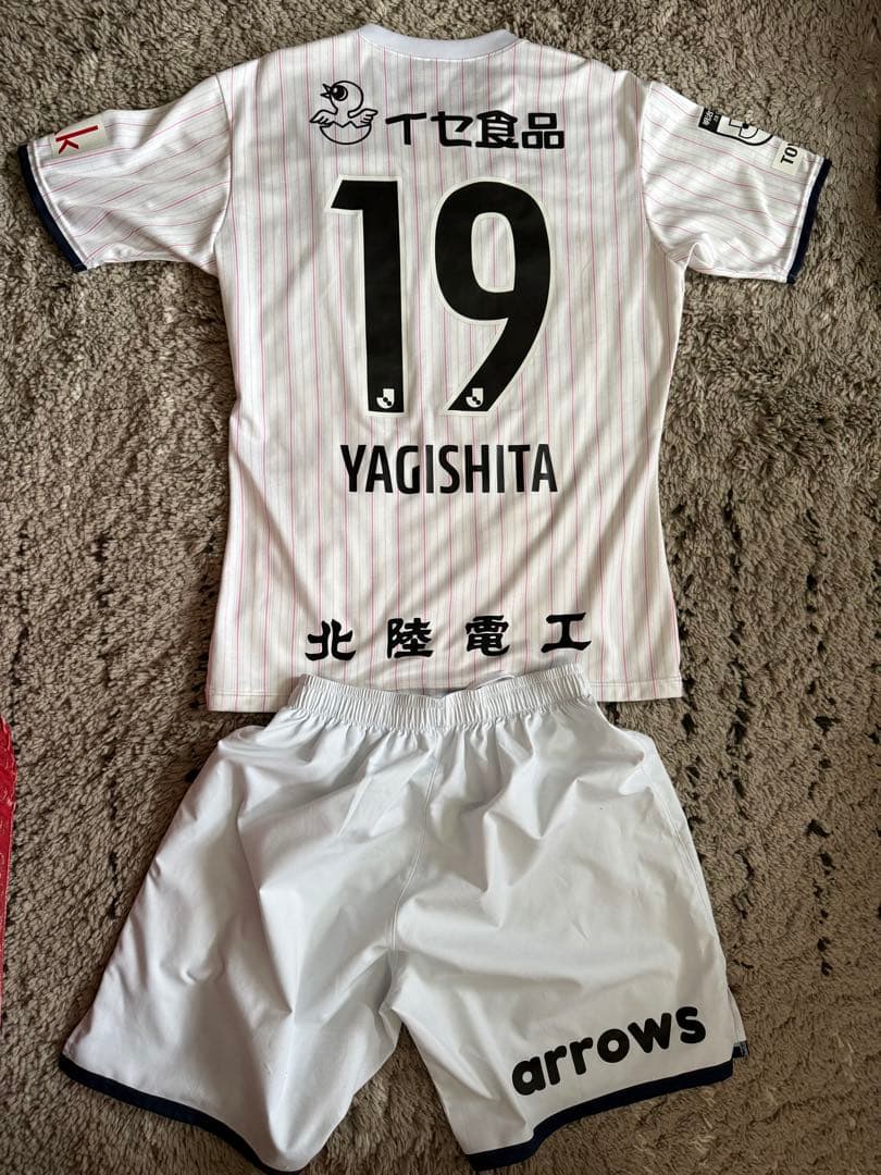 柳下大樹 選手　実着用 直筆サイン カターレ富山 ユニフォーム