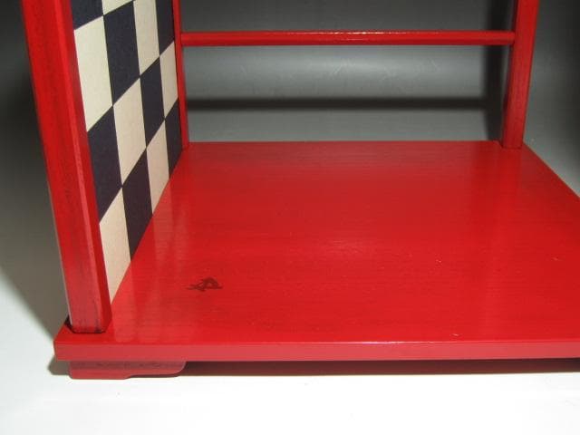 ★　駒沢利斎　市松棚　裏千家　十五代　鵬雲斎の花押がございます★x452