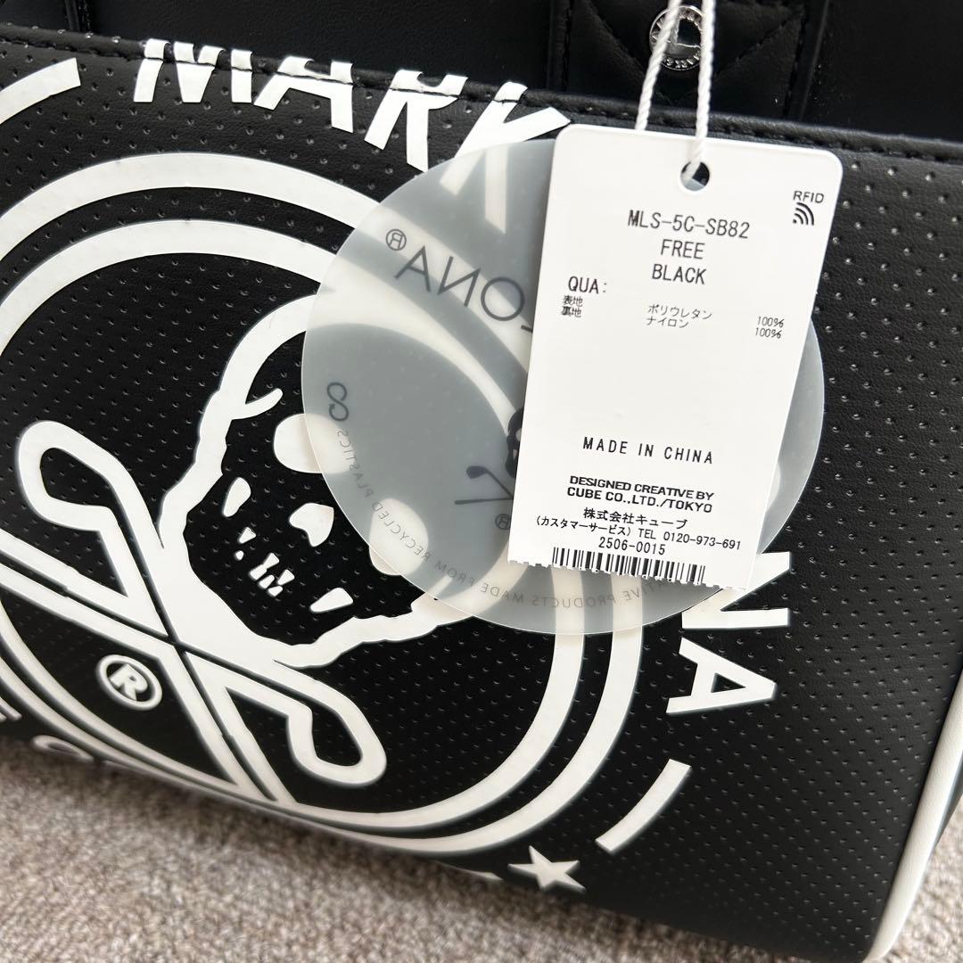 新品　マークアンドロナ　カートバッグ　ゴルフバッグ　スカル　ドクロ　ブラック