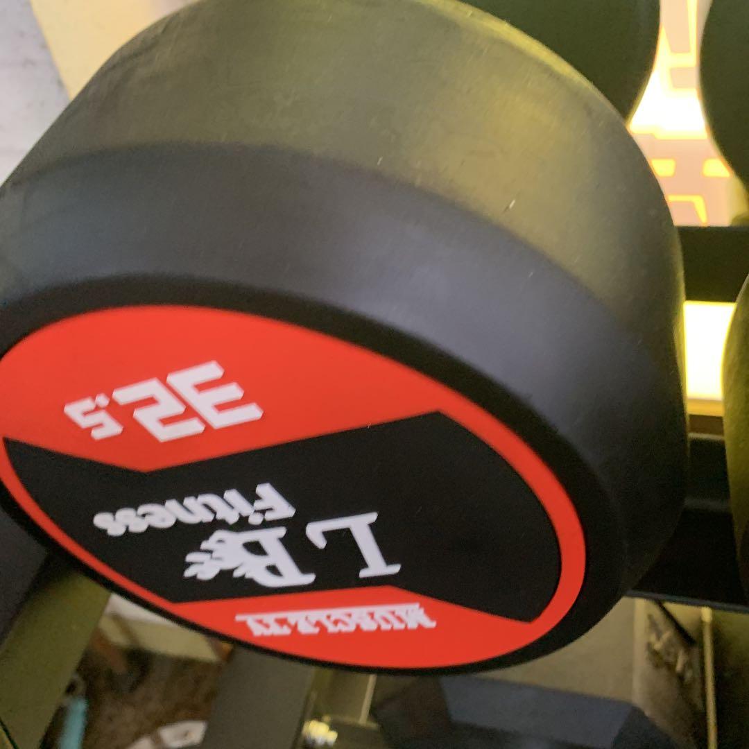 32.5kg ラバーダンベル 2個