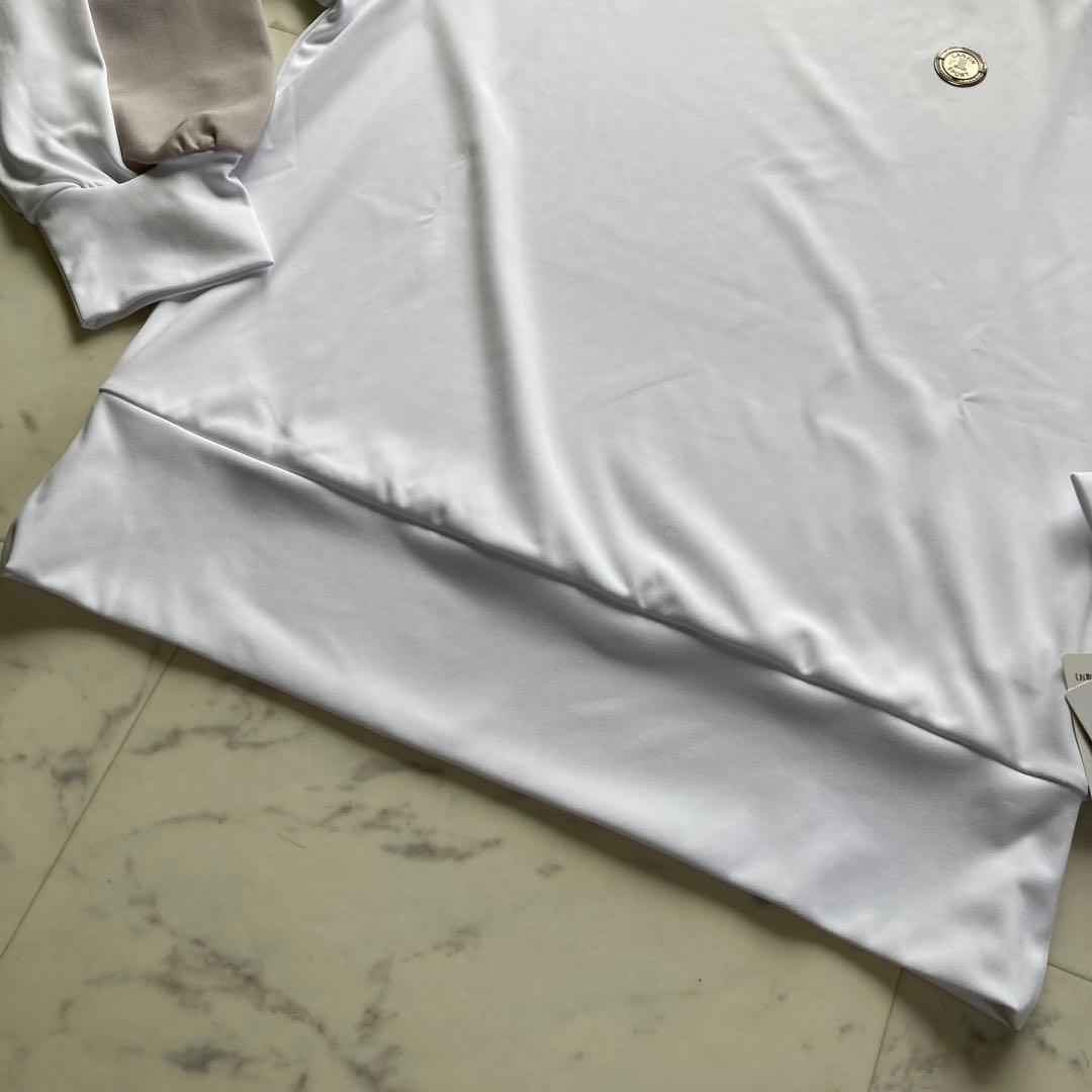 定価28600円【新品】レディース38ランバンスポール モックネックシャツ白