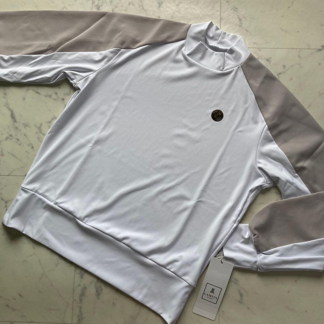 定価28600円【新品】レディース38ランバンスポール モックネックシャツ白