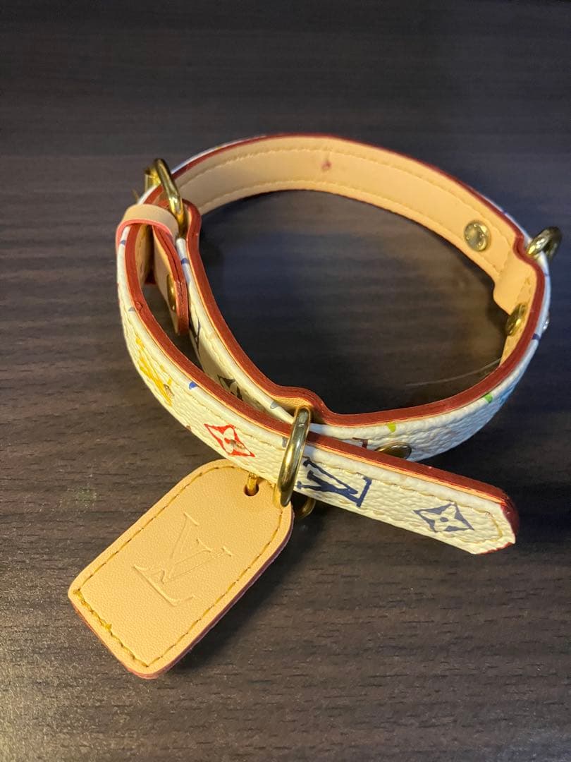 Louis Vuitton　ルイヴィトン　首輪　モノグラム　レザー　犬用品