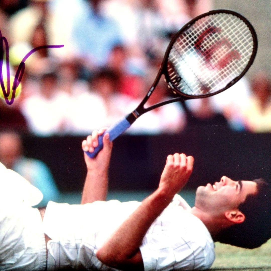 ピート・サンプラス直筆サイン入り超大型写真…プロテニスプレーヤー…