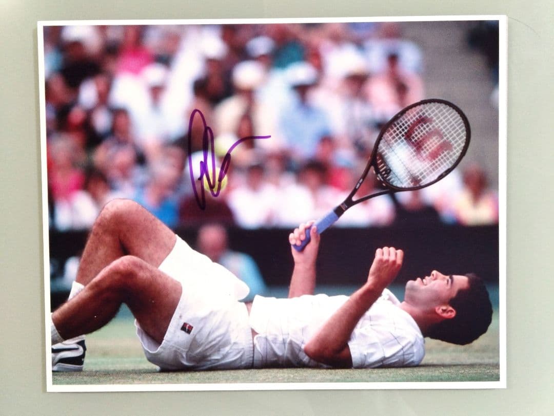 ピート・サンプラス直筆サイン入り超大型写真…プロテニスプレーヤー…
