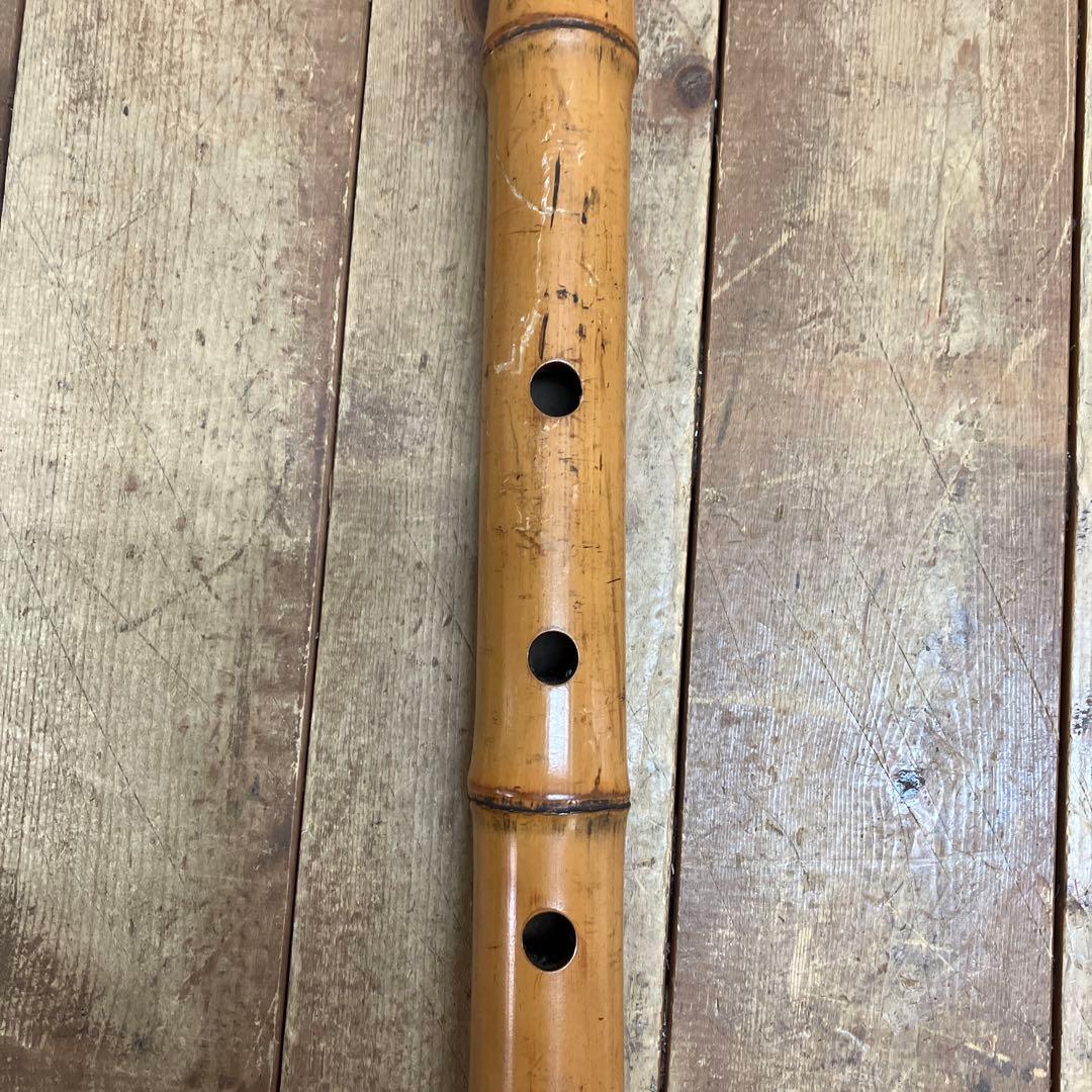 昭和レトロ 尺八 竹製 木管楽器 管楽器 雅楽器 古楽器 和楽器 楽器 笛 竹笛