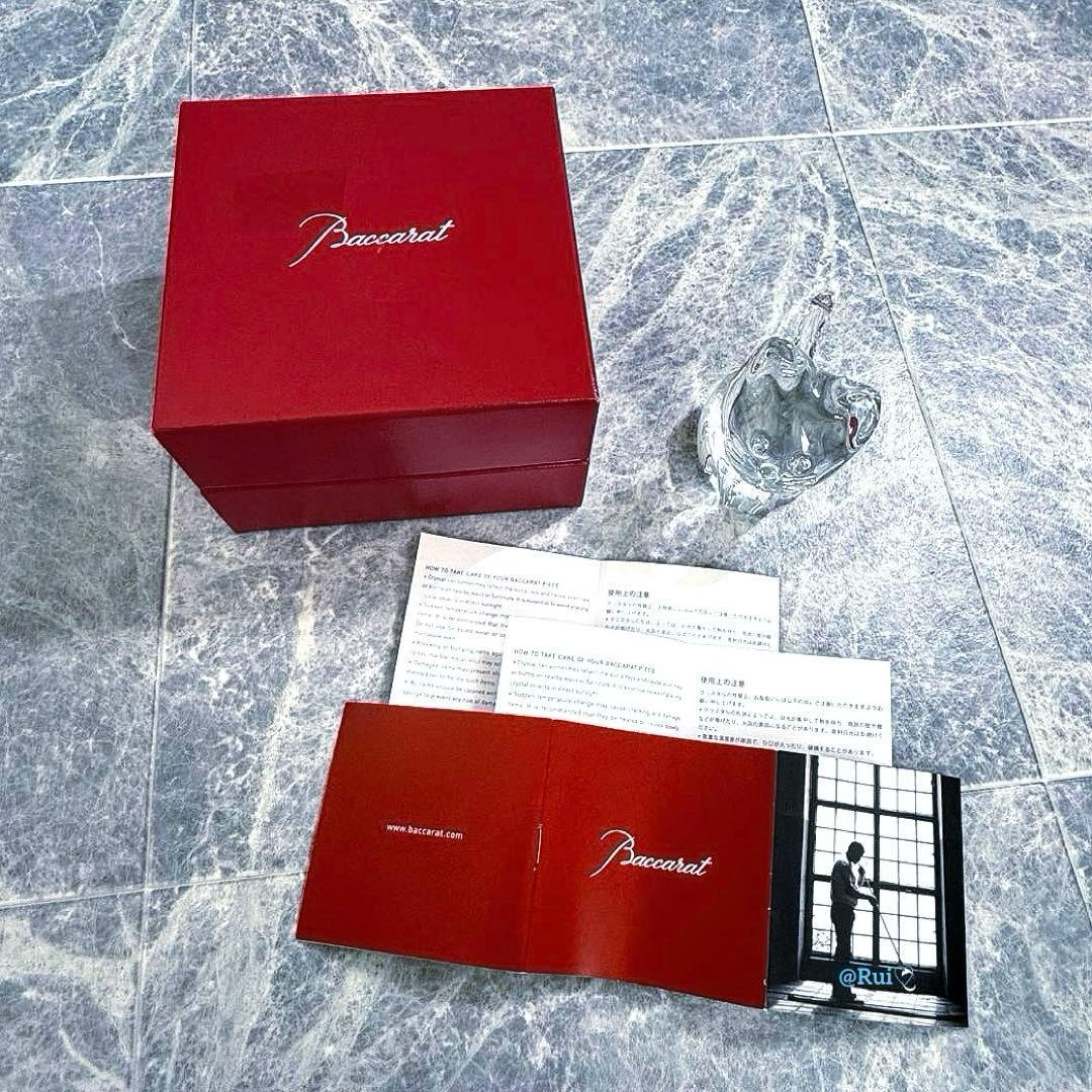 新品 美品 希少 バカラ クリスタルガラス ミニマルズ キャット フィギュリン