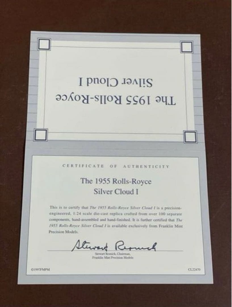 フランクリンミント製1955 ロールスロイス シルバー クラウド I 新品未使用