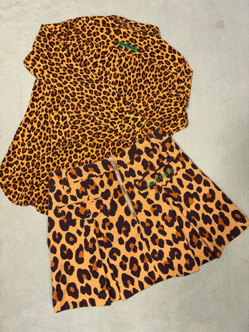 （美品）パーリーゲイツ、レオパード柄、ヒョウ柄シリーズ、セットアップ、上0下00