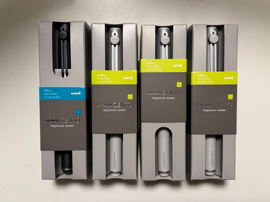 三菱鉛筆 ユニボールゼント シグニチャーモデル シルバー 3個ブラック1個セット