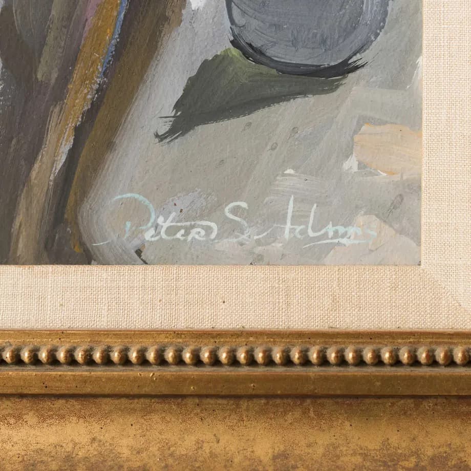 70年代　Peter Adams　ピータアダムス　アクリルペイント　アート