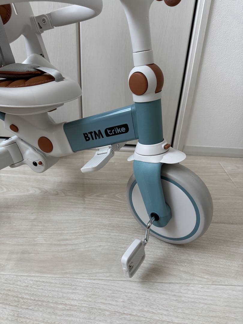 【使用頻度少】BTM 子供用三輪車 7in1 ブルー×ブラウン