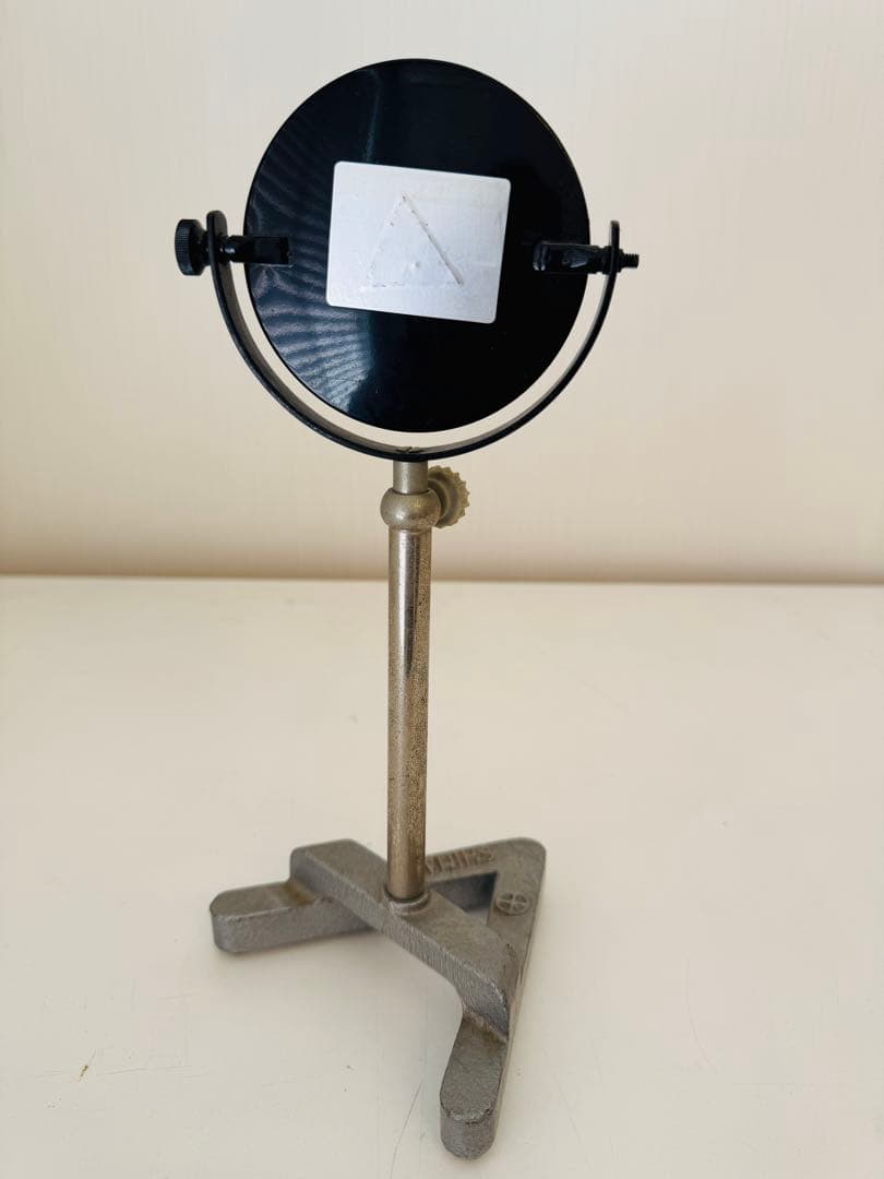 台座付凸面鏡 ヴィンテージ 理科室 実験器具 SHIMADZU