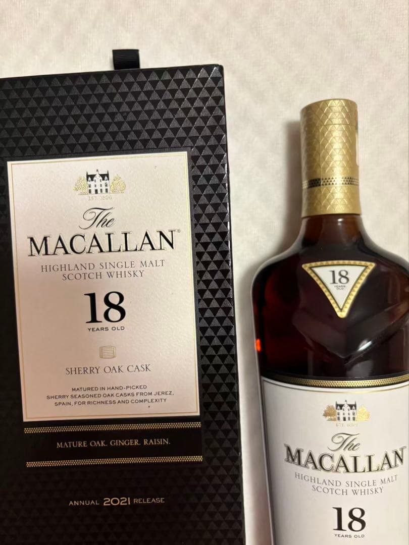 ザ マッカラン 18年シェリー オーク カスク 43% 700ml箱付き