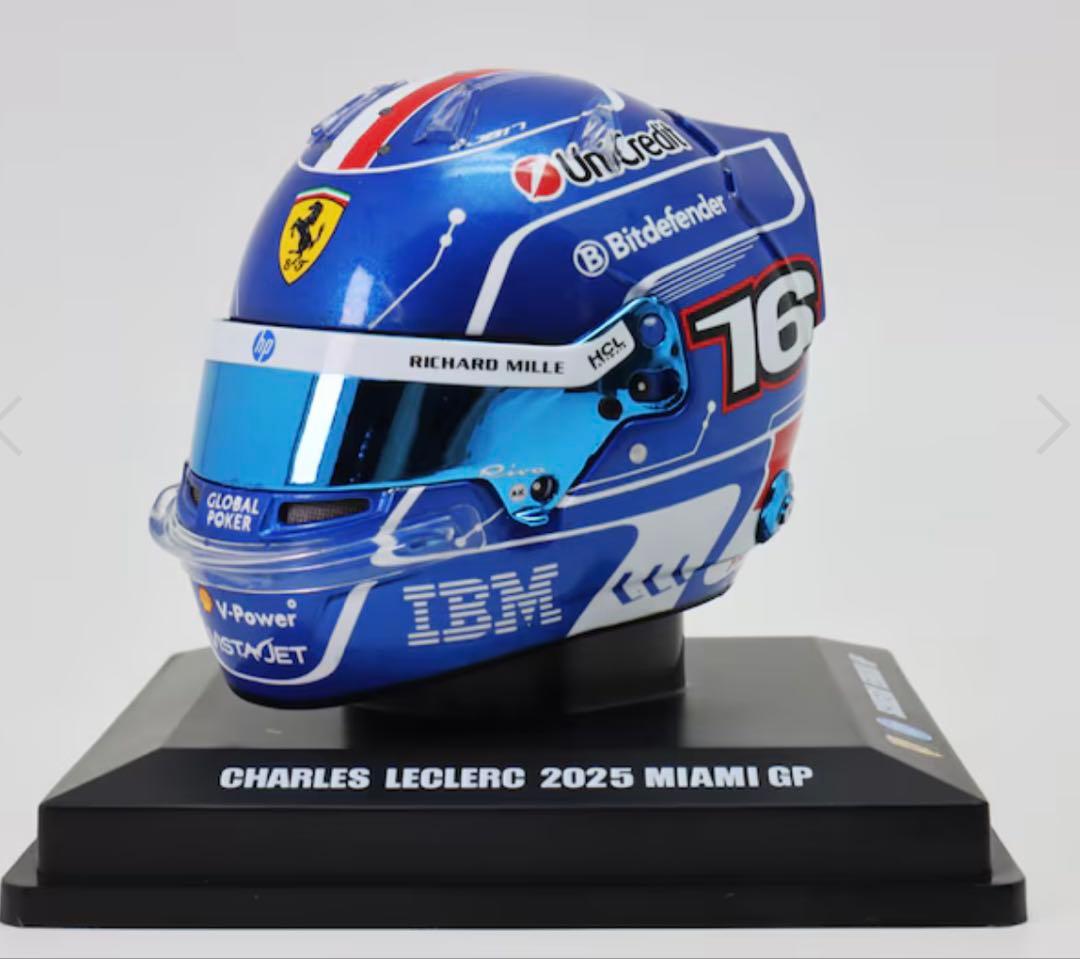 1/5 ヘルメット フェラーリ シャルル ルクレール 2025年 マイアミGP