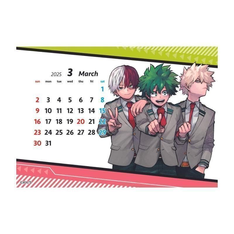 ヒロアカ コミックカレンダー2025年 JCS限定 アクリルスタンドカレンダー