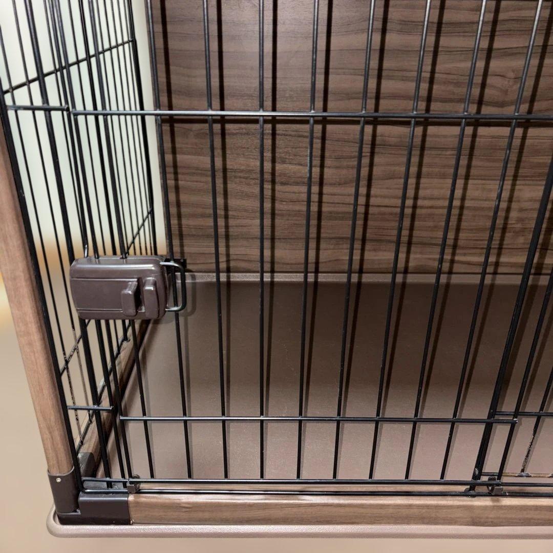 ケージ 犬 アイリスオーヤマ ウッディサークル ブラウン