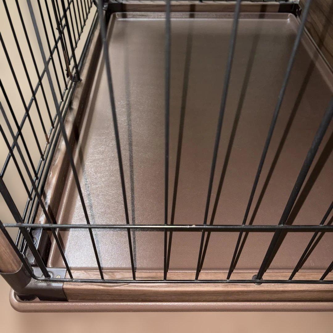 ケージ 犬 アイリスオーヤマ ウッディサークル ブラウン