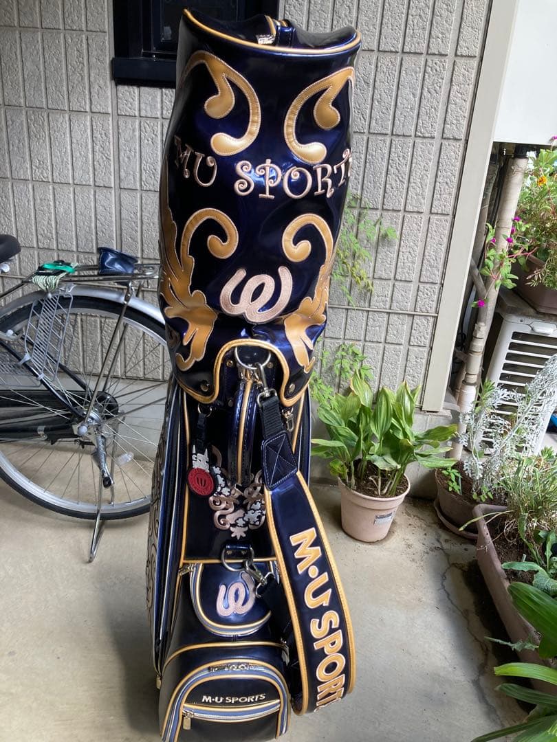 M.U SPORTS ゴルフバッグ ネイビー キャスター付き