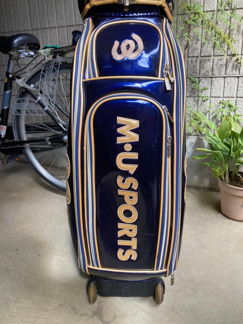 M.U SPORTS ゴルフバッグ ネイビー キャスター付き