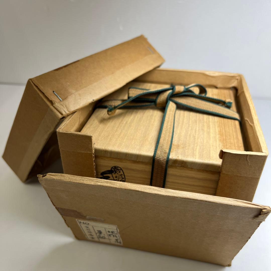 宮川香雲　龍谷焼　極彩色　茶碗　共箱　口径12.7cm 東K8-0207☆2F