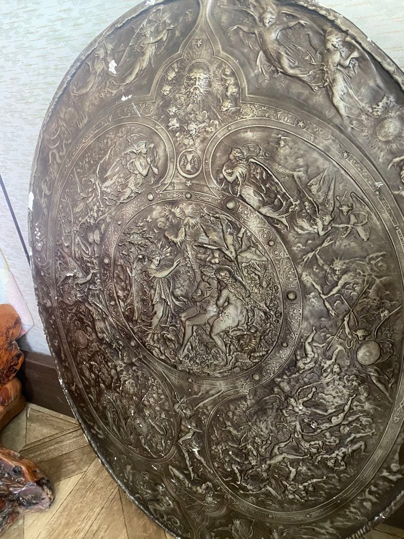 ミルトンの盾　壁掛け　特大　石膏