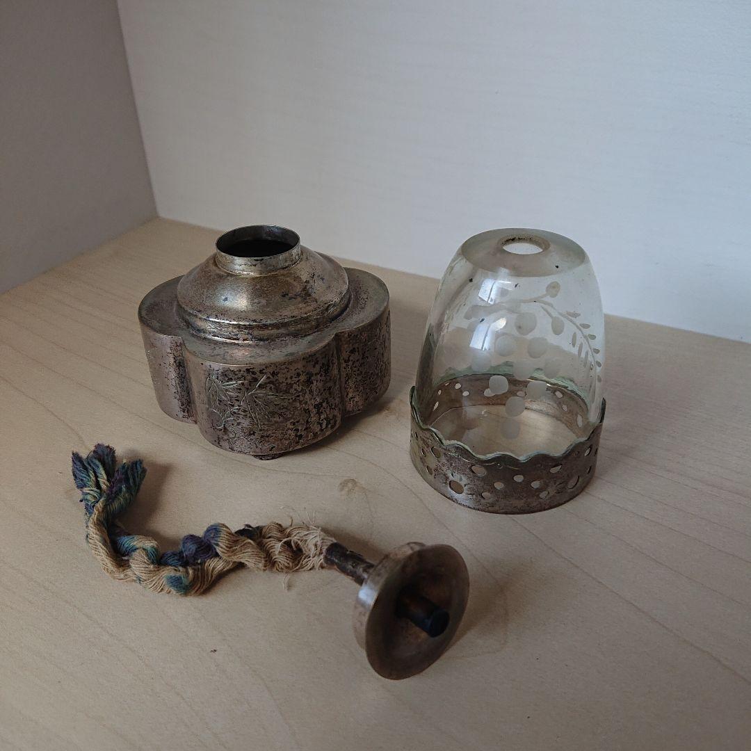 オイルランプ　灯油ランプ　フランスアンティーク