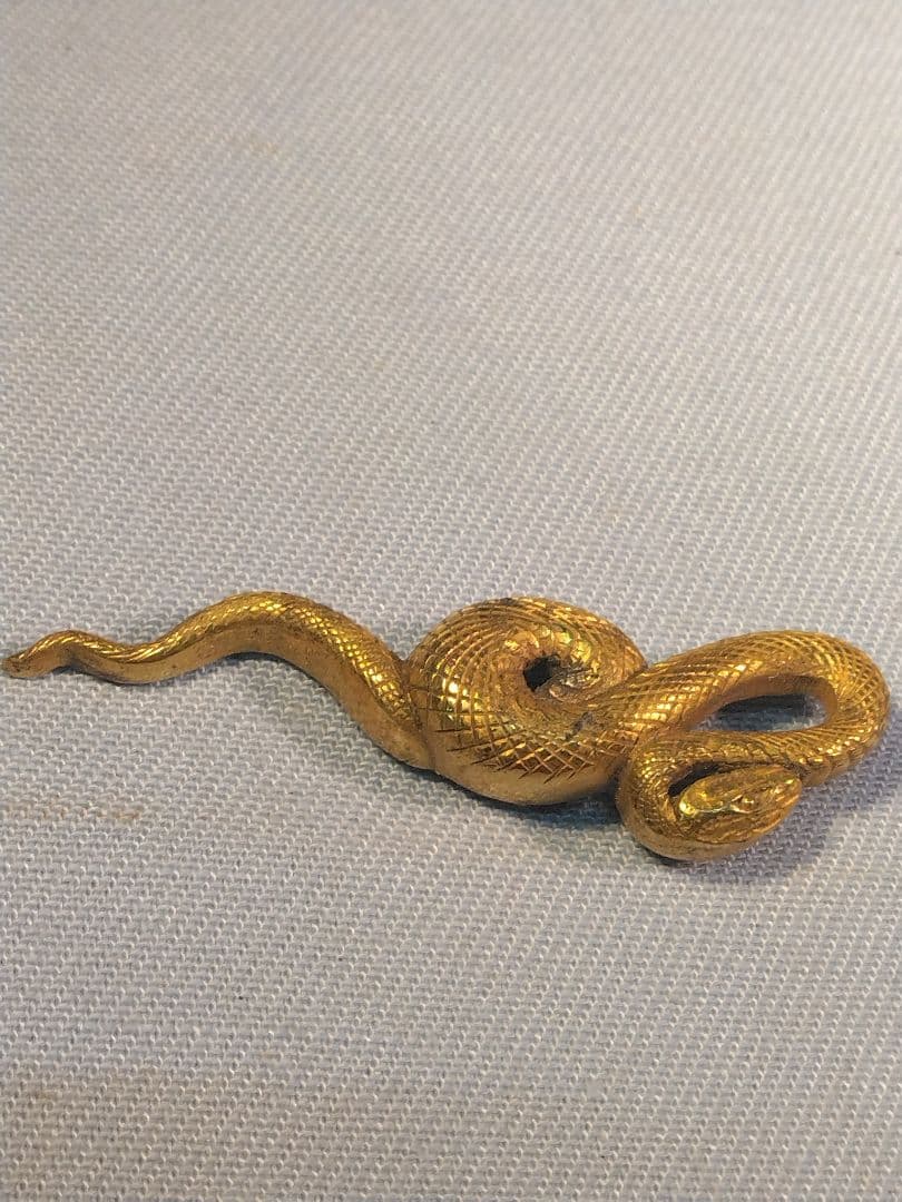 目貫　青大将　蛇　武具　刀剣　　縁頭　鐔　アンティーク