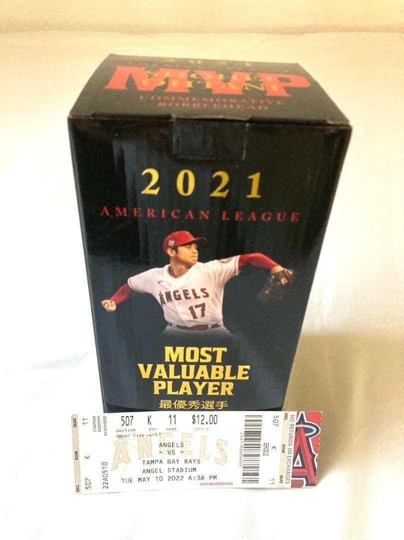 【当日チケット付】大谷翔平 MVP記念ボブルヘッド 球場配布 ノーヒットノーラン